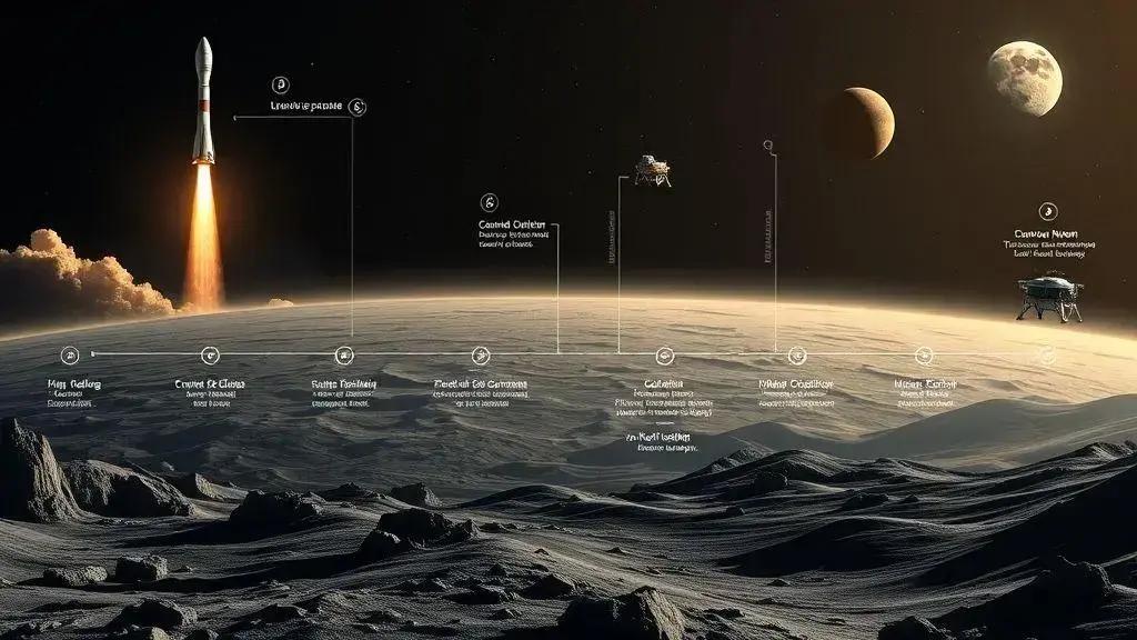 Key milestones in the Moon mission timeline
