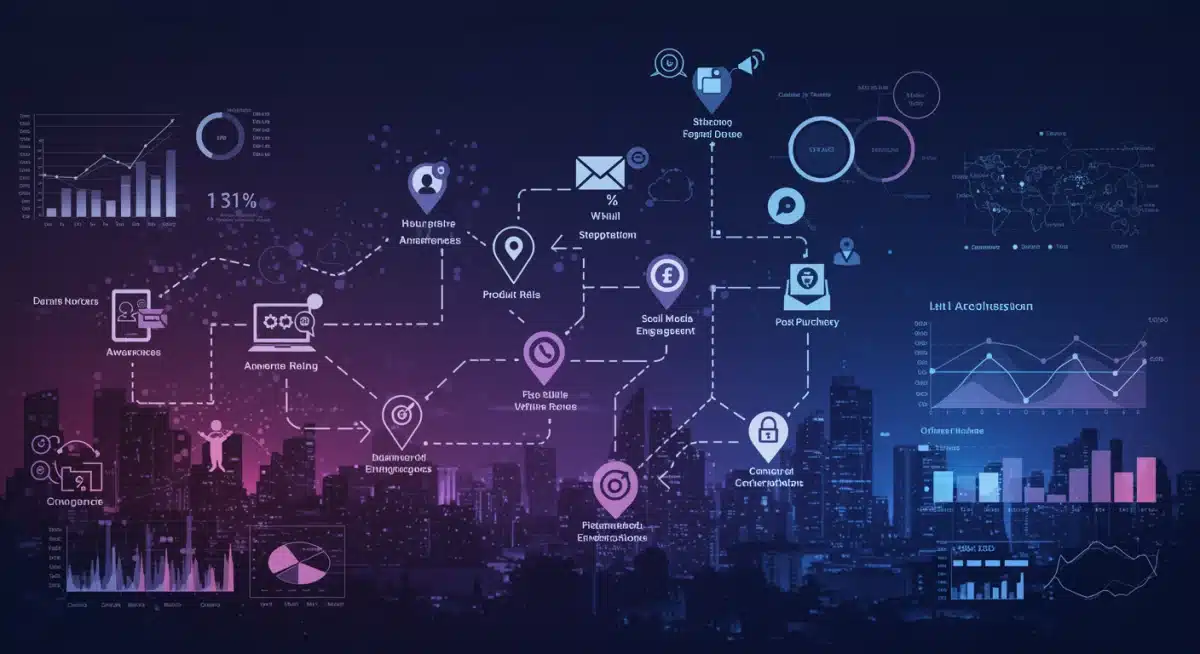 Optimized customer journey map with personalized touchpoints and data analytics for improved digital marketing ROI.