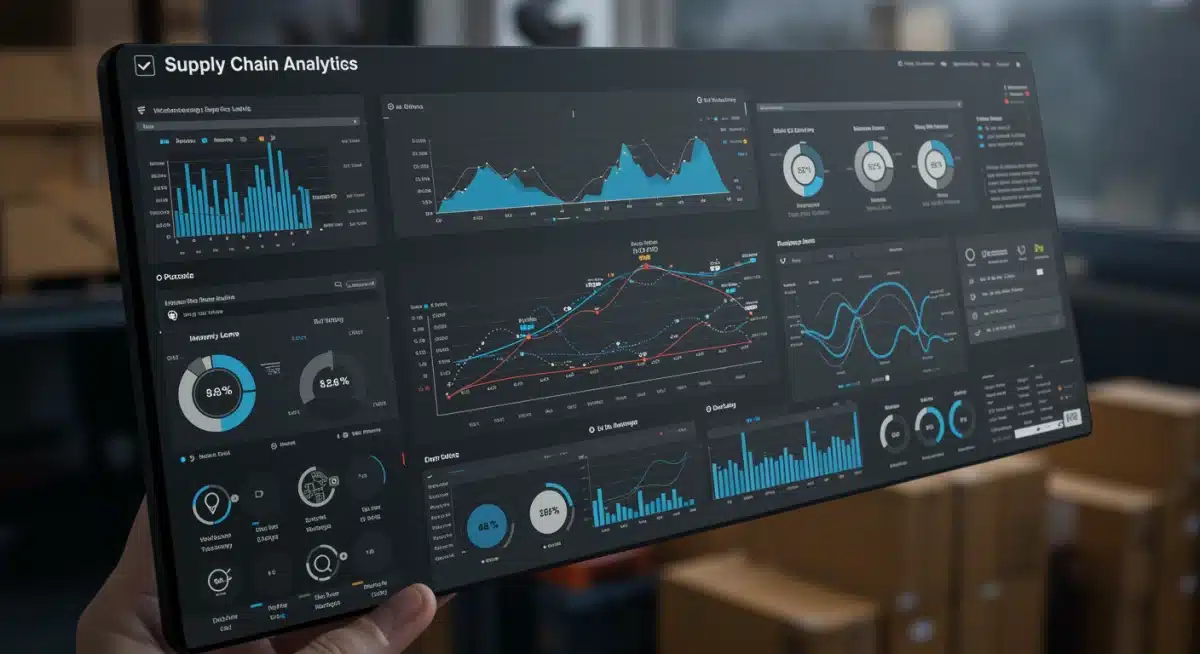 Real-time supply chain analytics dashboard showing data insights.