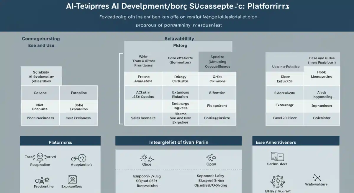 Infographic comparing key features and performance metrics of various AI development platforms.