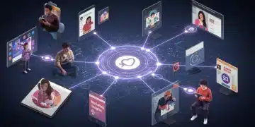 Gen Z interacting with digital platforms, influencing 2025 marketing