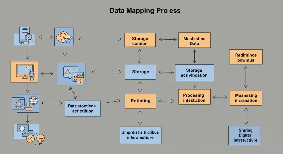 Data mapping flowchart for startup compliance