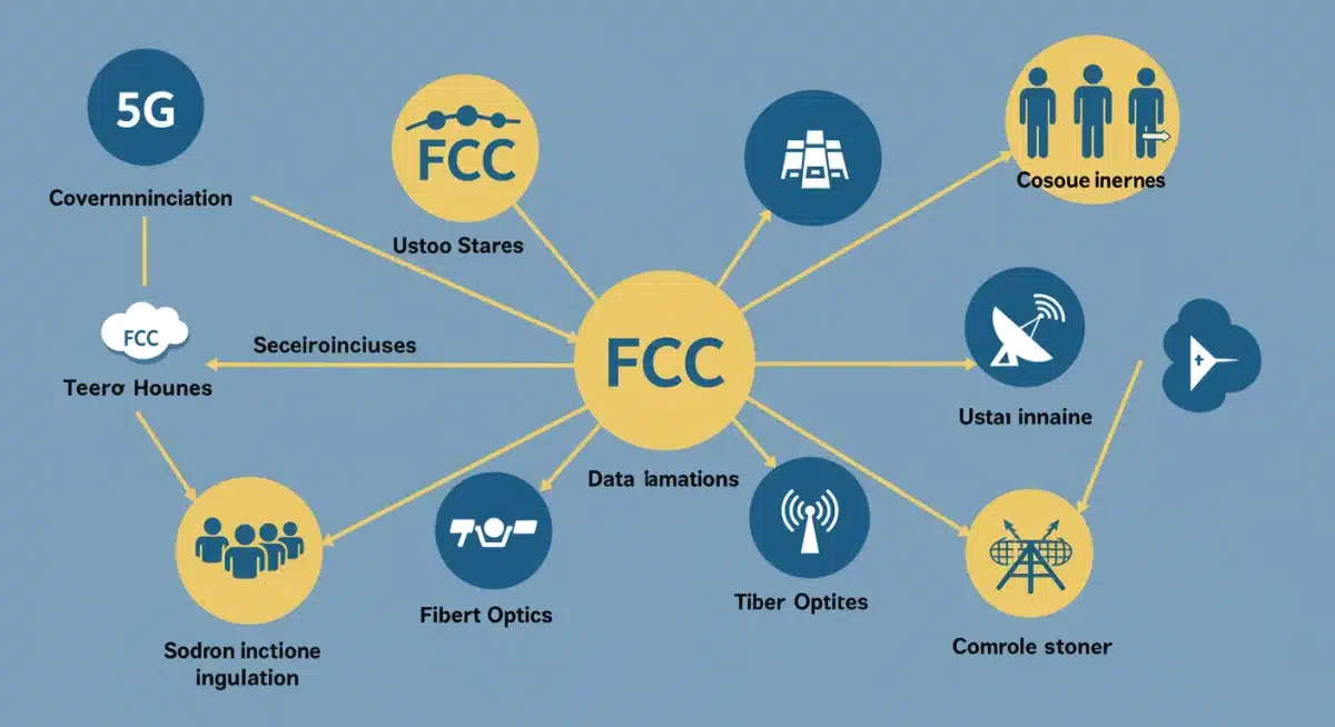 Diagram showing FCC regulation impact on telecom providers and consumers
