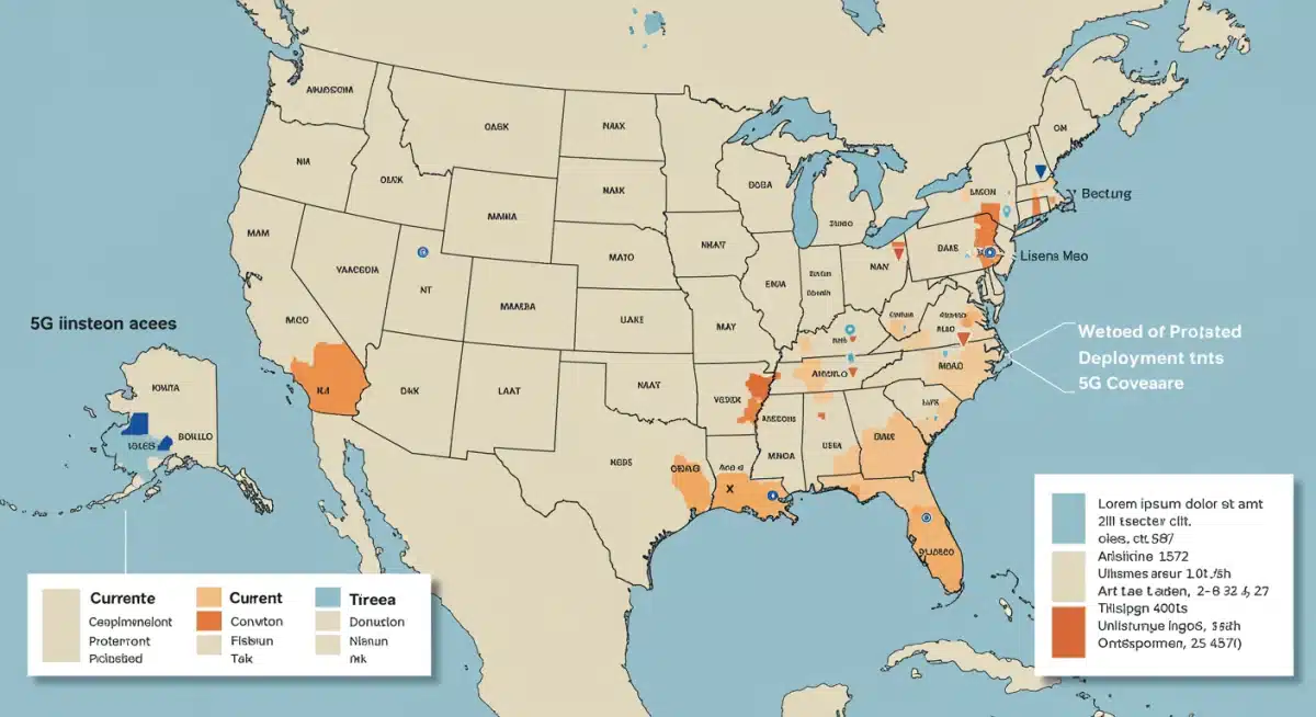 Infographic map showing 5G coverage and expansion across the United States.