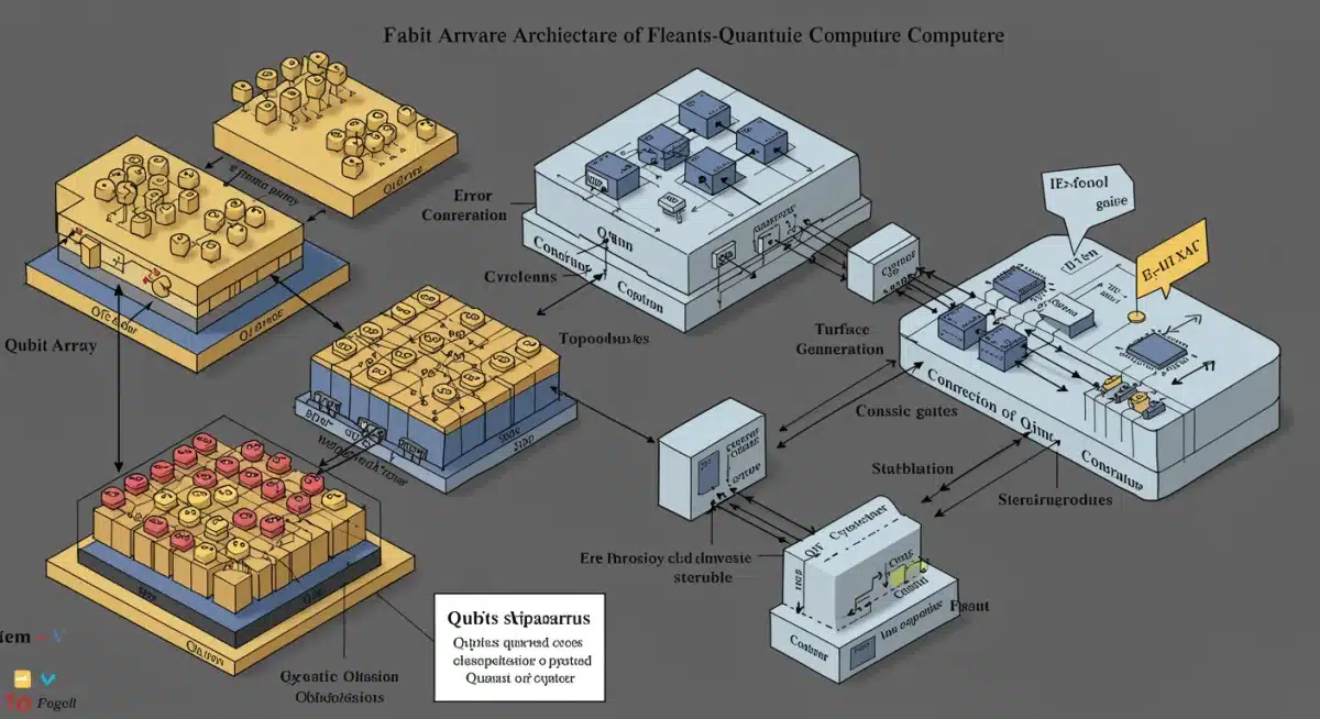 Fault-tolerant quantum computer architecture diagram