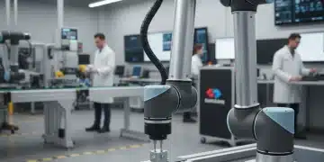 Collaborative robot arm in US manufacturing facility