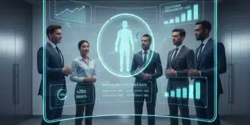 AI-powered personalization dashboard showing business growth