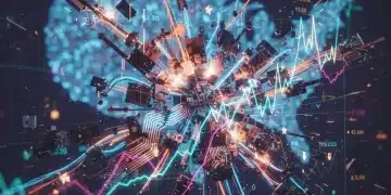 Fragmented circuit board representing tech market recalibration in Q1 2026