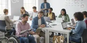 Diverse team collaborating on accessible digital content, highlighting upcoming US accessibility laws by November 2026.